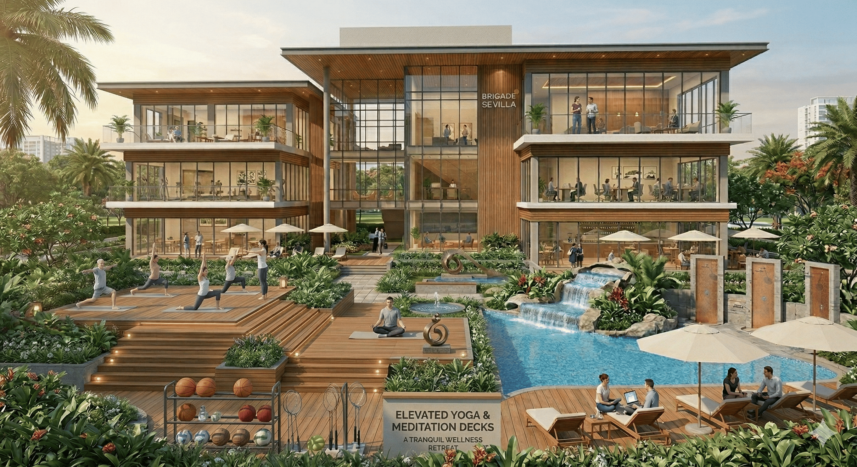 Signature Multi-Tier Clubhouse at Brigade Sevilla Budigere Cross