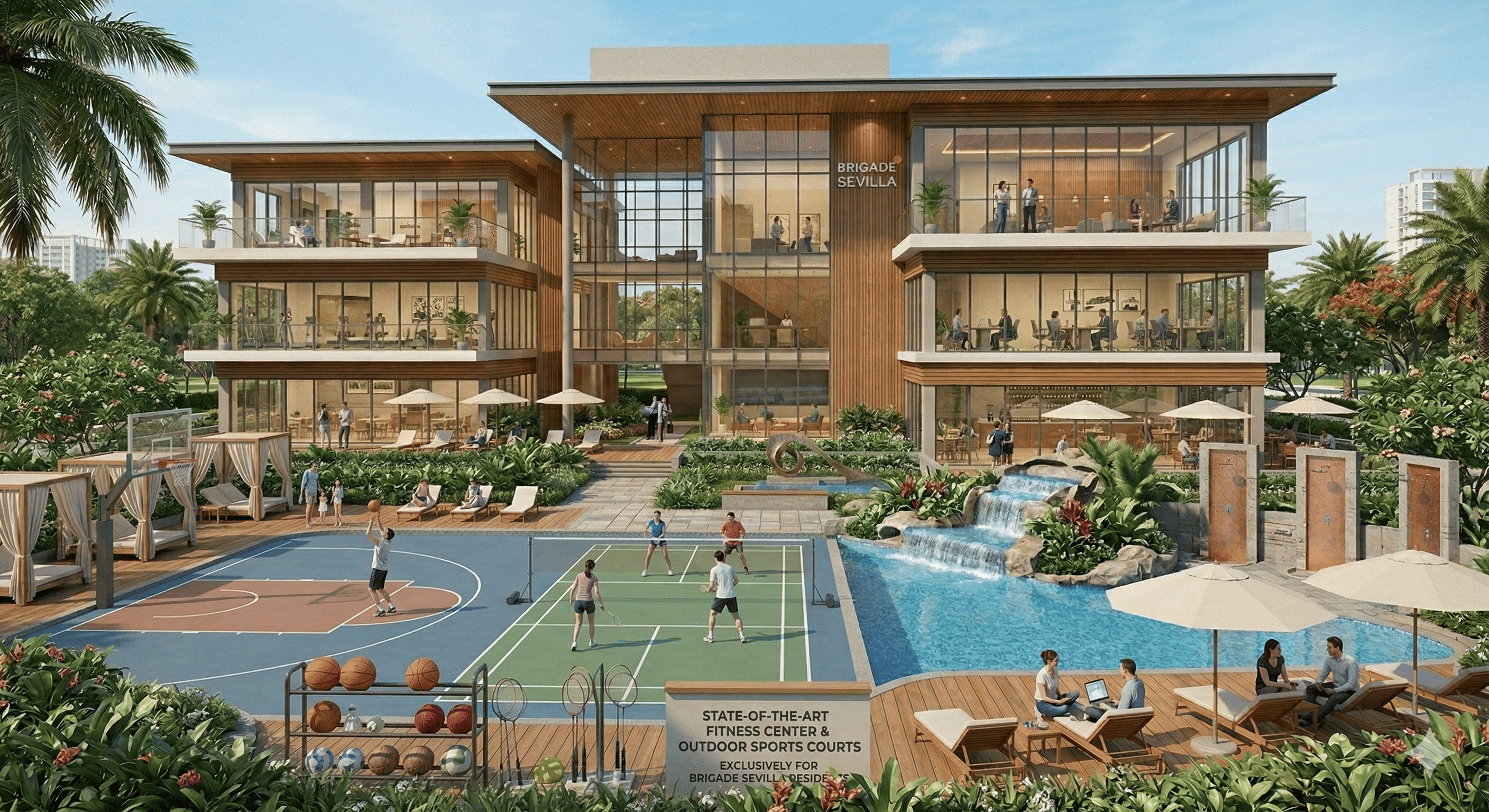 Yoga and Wellness Decks at Brigade Sevilla East Bangalore